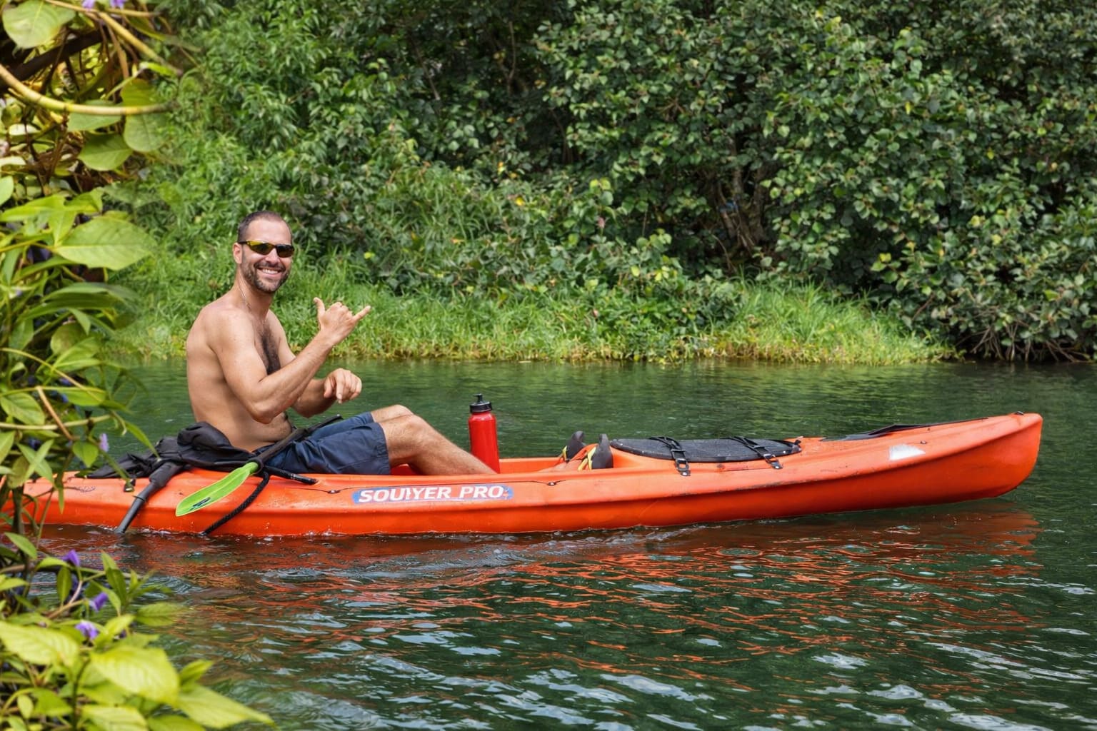 Kauai kayak tour on the river